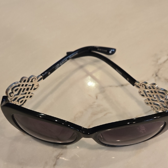 Brighton Black Swarovski Crystal Intricate Detail Sunglasses Silver Detailing - Picture 6 of 6